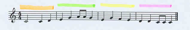 image of a melodic fragment